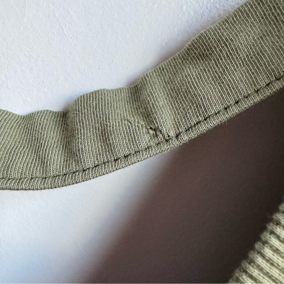 Daily Practice by Anthropologie Olive V-Neck Midi Dress L - Picture 8 of 8